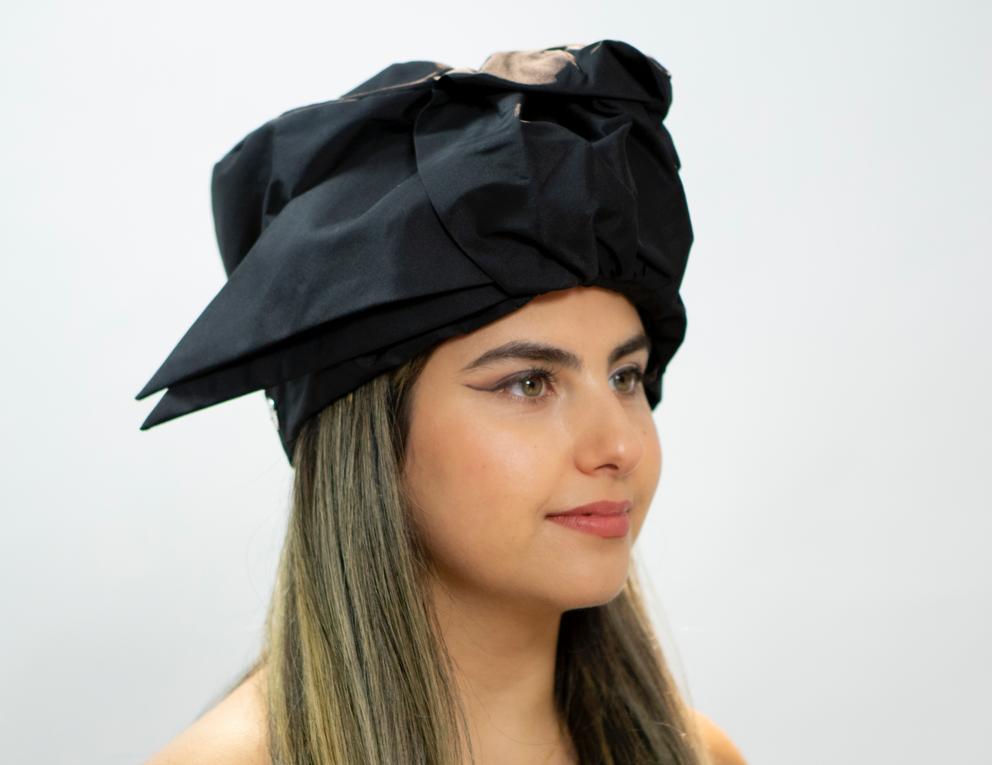 Black Silk Layal Turban Headwear
