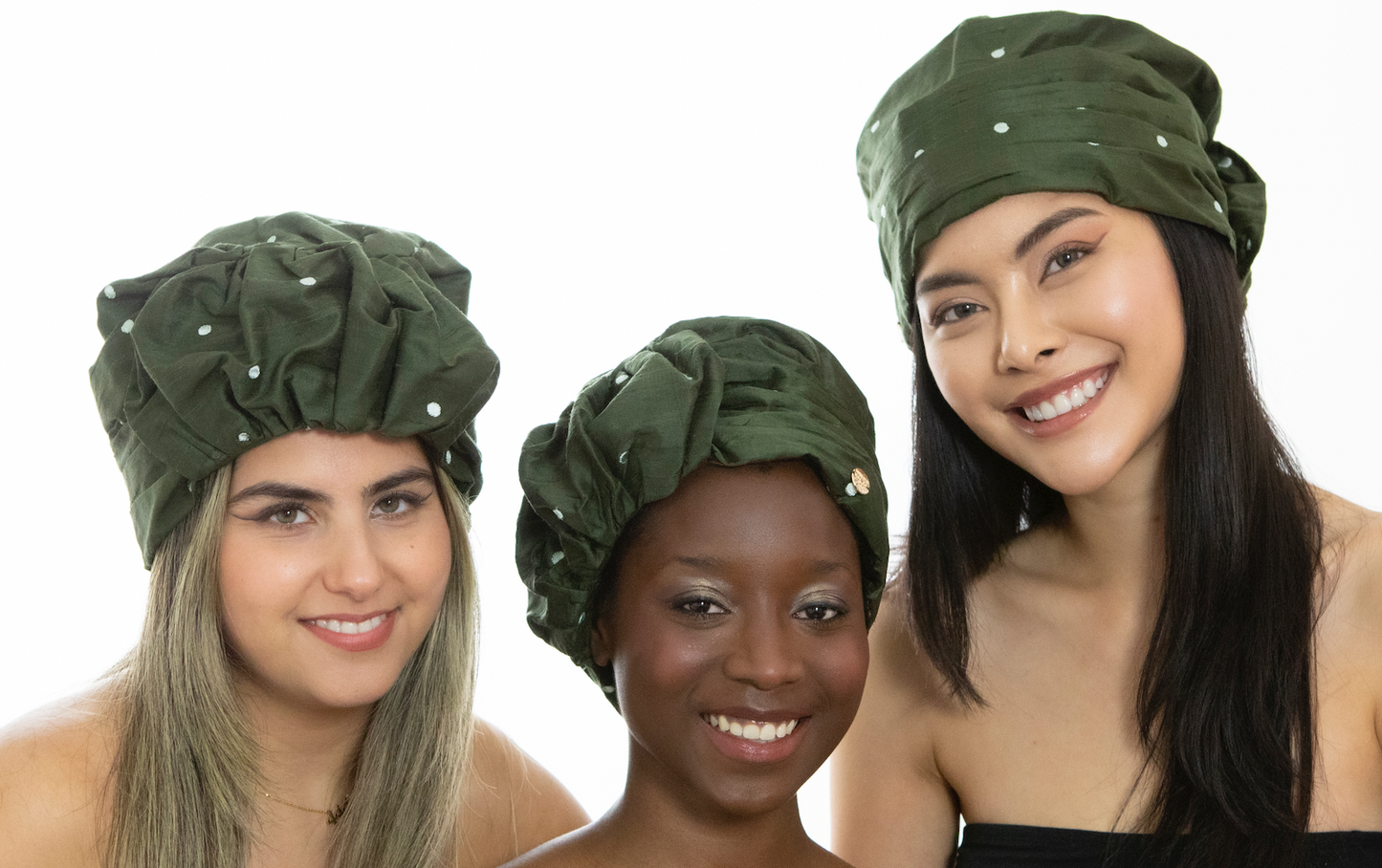 Green Charlotte Silk Turban and Headwear